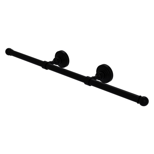 Allied Brass Waverly Place Matte Black Wall Mount Horizontal Towel Holder