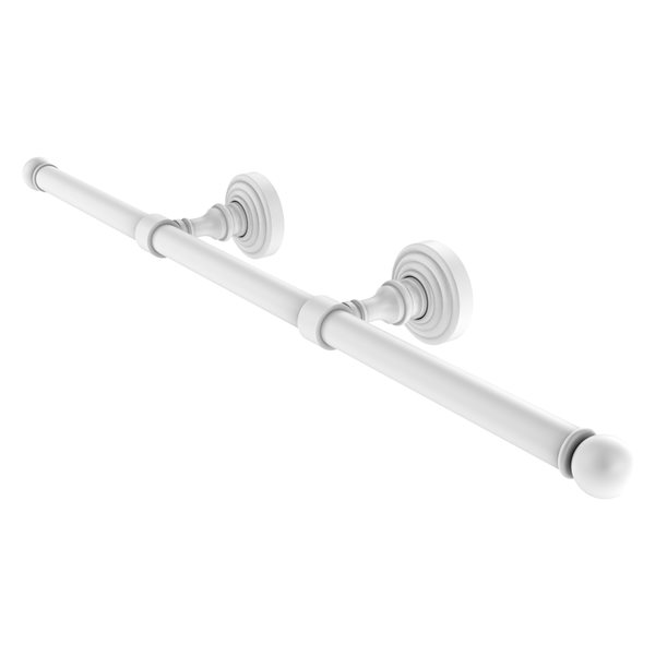 Allied Brass Waverly Place Matte White Wall Mount Horizontal Towel Holder