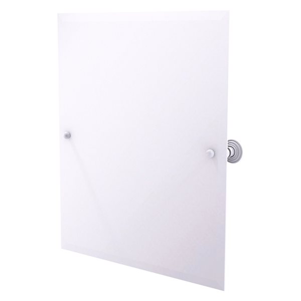 Allied Brass Waverly Place 23.5-in Matte White Rectangular Frameless Bathroom Mirror