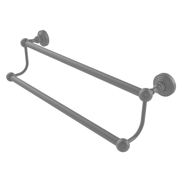 Allied Brass Waverly Place 18-in Matte Grey Wall Mount Double Towel Bar