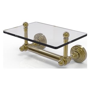 Allied Brass Waverly Place Unlacquered Brass Wall Mount Double Post Toilet Paper Holder