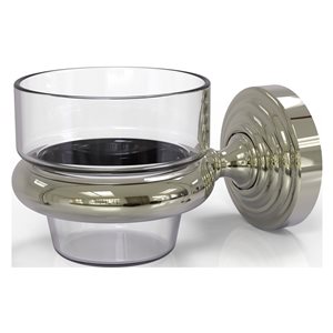 Allied Brass Waverly Place 1-Candle Polished Nickel Glass Votive Candle Holder