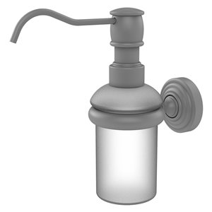 Allied Brass Waverly Place Matte Grey Wall Mount Soap and Lotion Dispenser