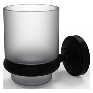 Allied Brass Waverly Place Matte Black Tumbler and Toothbrush Holder