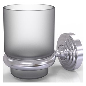 Allied Brass Waverly Place Satin Chrome Brass Tumbler and Toothbrush Holder
