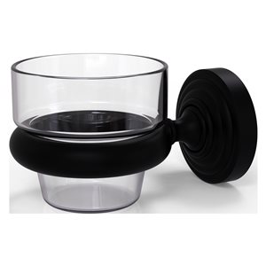 Allied Brass Waverly Place 1-Candle Matte Black Glass Votive Candle Holder