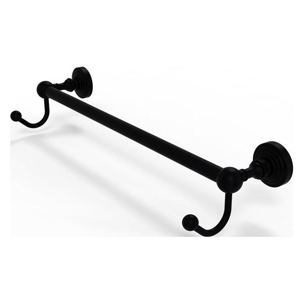Allied Brass Waverly Place 24-in Matte Black Wall Mount Single Towel Bar
