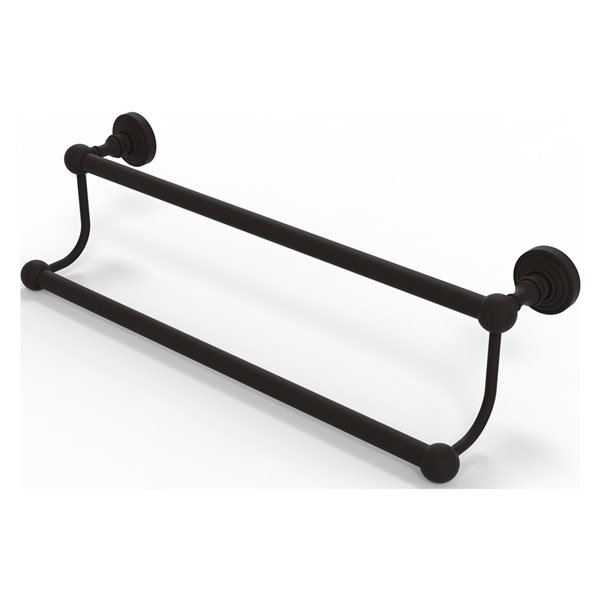 Allied Brass Waverly Place 24-in Oil Rubbed Bronze Wall Mount Double Towel Bar