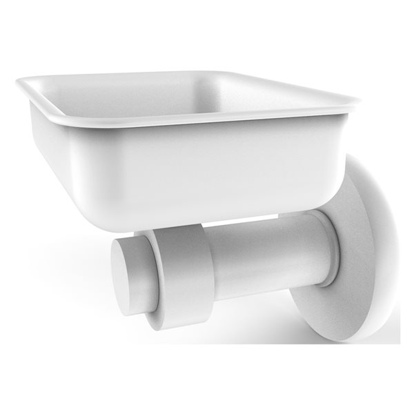 Allied Brass Mercury Wall Mount Matte White Brass Soap Dish