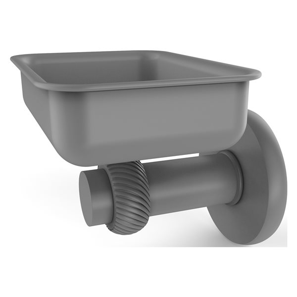 Allied Brass Mercury Matte Grey Brass Soap Dish - Wall Mount Installation