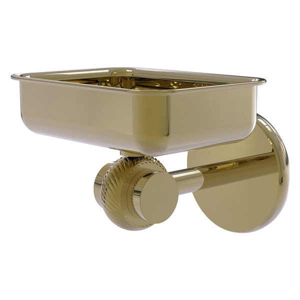 Allied Brass Satellite Orbit Two Unlacquered Brass Soap Dish