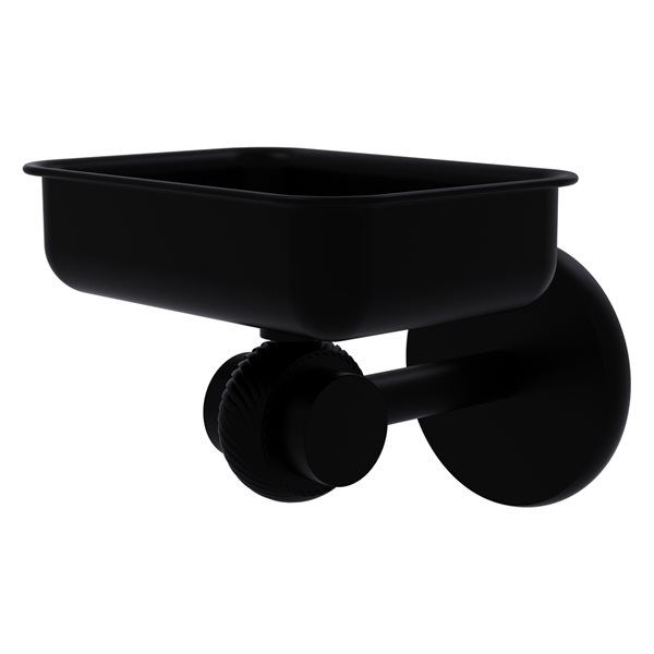 Allied Brass Satellite Orbit Two Matte Black Brass Soap Dish