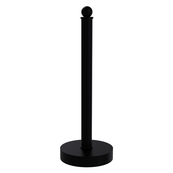 Allied Brass Metal Freestanding Matte Black Paper Towel Holder 1051-BKM ...