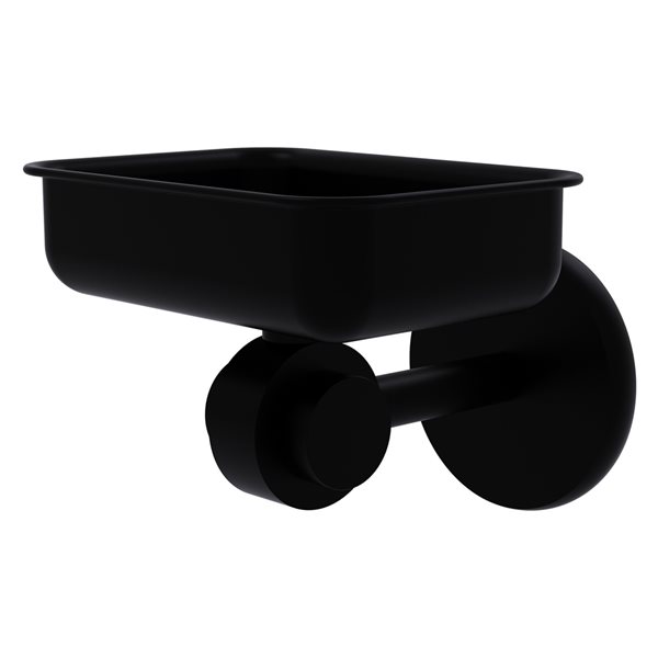 Allied Brass Satellite Orbit Two Wall Mount Matte Black Brass Soap Dish
