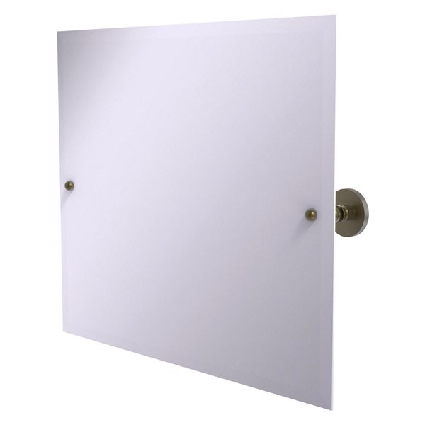 Allied Brass Prestige Skyline 21-in Antique Brass Rectangular Frameless Bathroom Mirror