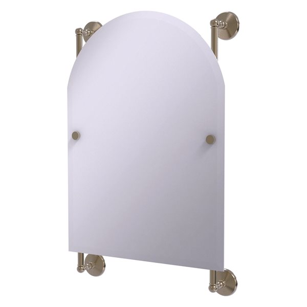 Allied Brass Monte Carlo 21-in Antique Pewter Arch Frameless Bathroom Mirror