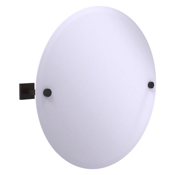 Allied Brass Montero 22-in Venetian Bronze Round Frameless Bathroom Mirror