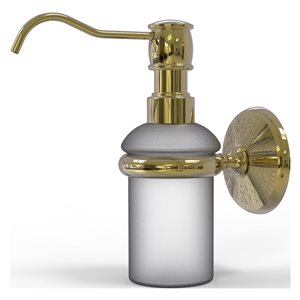 Allied Brass Monte Carlo Unlacquered Brass Soap and Lotion Dispenser
