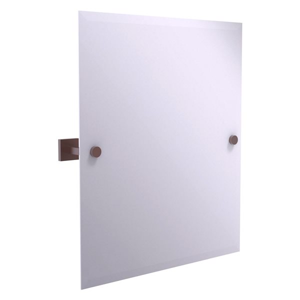 Allied Brass Montero 21-in Antique Copper Rectangular Frameless Bathroom Mirror