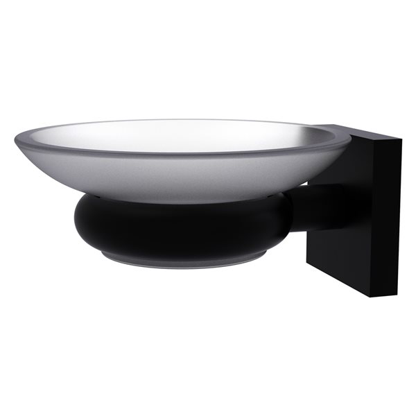 Allied Brass Montero Matte Black Brass Soap Dish