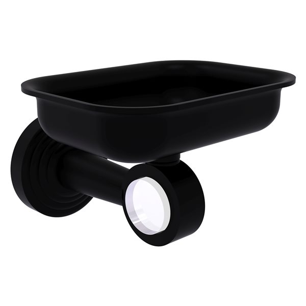 Allied Brass Pacific Beach Matte Black Brass Soap Dish