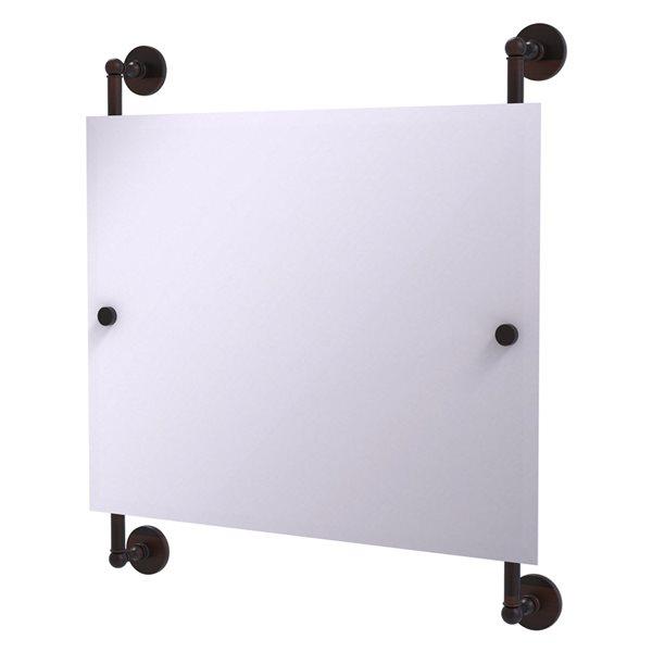 Allied Brass Prestige Skyline 26-in Venetian Bronze Rectangular Frameless Bathroom Mirror
