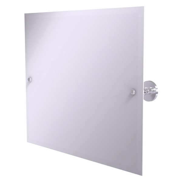 Allied Brass Prestige Skyline 21-in Rectangular Frameless Bathroom Mirror in Satin Chrome