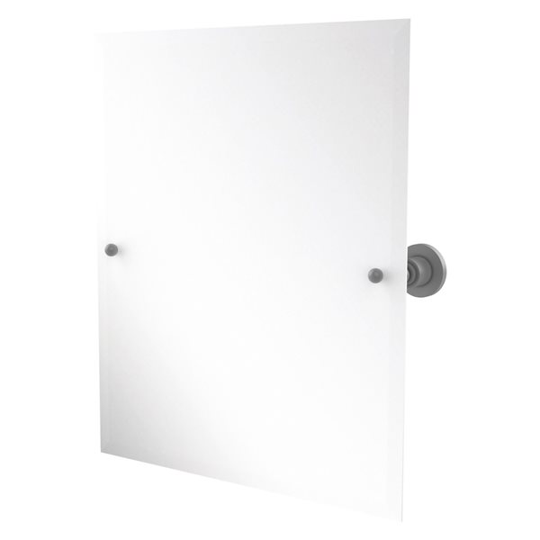 Allied Brass Astor Place 26-in Matte Grey Rectangular Frameless Bathroom Mirror