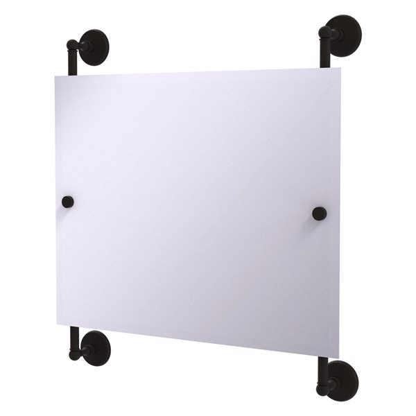 Allied Brass Monte Carlo 26-in Oil Rubbed Bronze Rectangular Frameless Bathroom Mirror