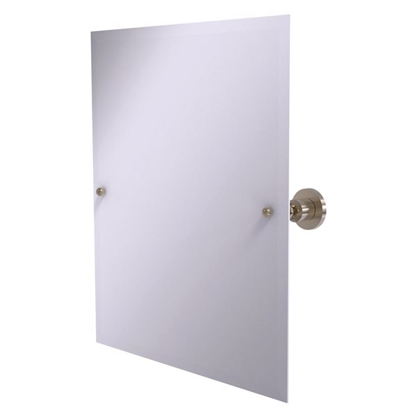 Allied Brass Astor Place 26-in Antique Pewter Rectangular Frameless Bathroom Mirror