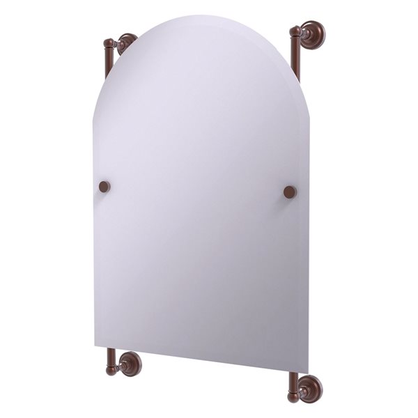 Allied Brass Dottingham 21-in Antique Copper Arch Frameless Bathroom Mirror