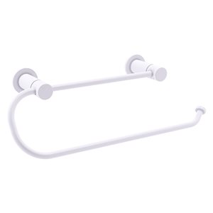 Allied Brass White Matte Metal Wall-Mounted Paper Towel Holder