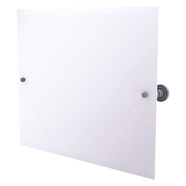 Allied Brass Dottingham 21-in Matte Grey Rectangular Frameless Bathroom Mirror
