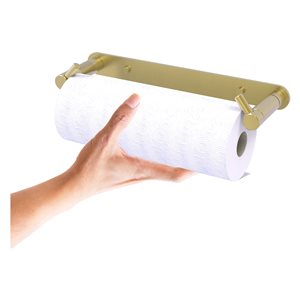 Allied Brass Metal Satin Brass Wall-Mounted Paper Towel Holder