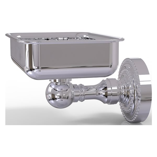 Allied Brass Dottingham Wall Mounted Polished Chrome Finish Brass Soap Dish