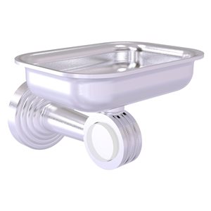 Allied Brass Pacific Beach Wall Mounted Satin Chrome Finish Brass Soap Dish