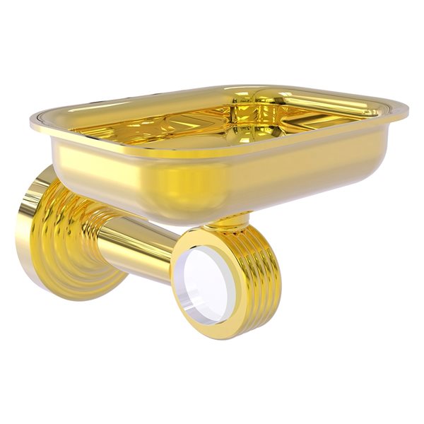 Allied Brass Pacific Beach Wall Mounted Polished Finish Brass Soap Dish