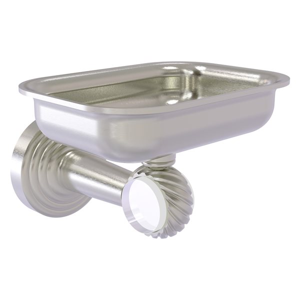 Allied Brass Pacific Beach Wall Mounted Satin Nickel Brass Soap Dish