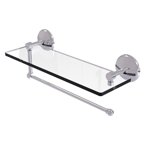 Allied Brass 16in Metal Wall Mounted Polished Chrome Paper Towel