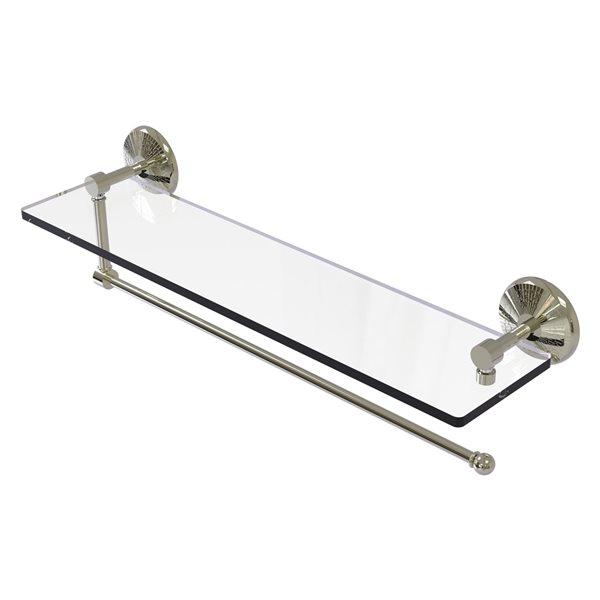Allied Brass 22in Metal Wall Mounted Polished Nickel Paper Towel