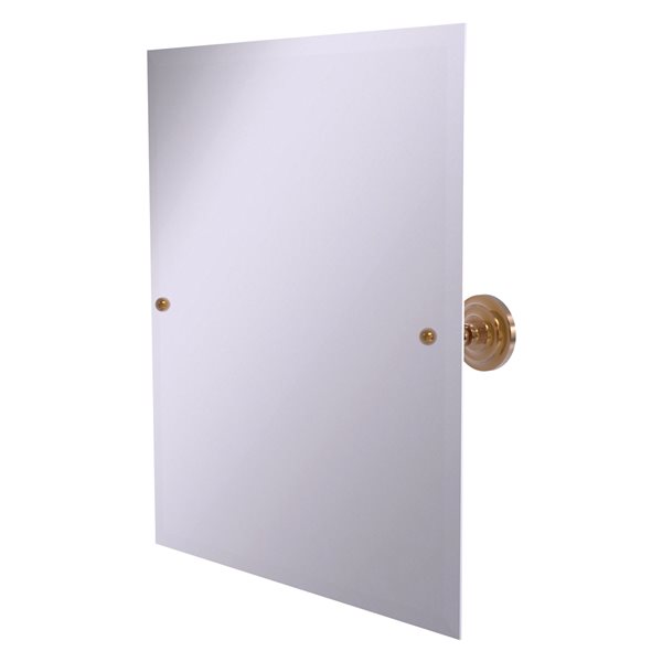 Allied Brass Prestige Que New 29-in Brushed Bronze Rectangular Frameless Bathroom Mirror