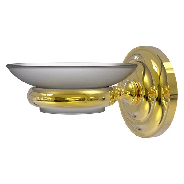 Allied Brass Prestige Que New Wall Mounted Polished Brass Soap Dish