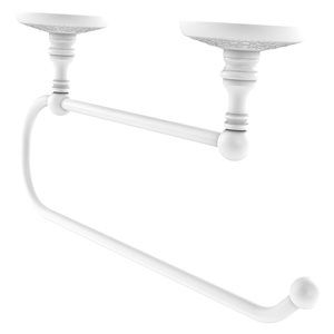 Allied Brass 15-in Metal Wall Mounted Matte White Paper Towel Holder