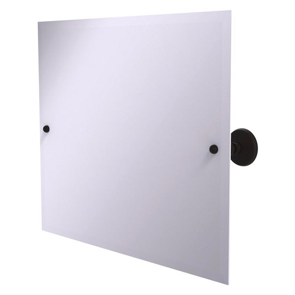 Allied Brass Prestige Monte Carlo 21-in Oil Rubbed Bronze Rectangular Frameless Bathroom Mirror