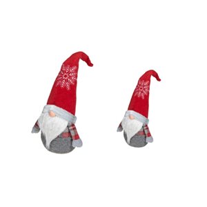 IH Casa Decor Gnome with Red Hat Christmas Decoration - Set of 2
