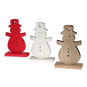 IH Casa Decor Snowman Christmas Decoration - Set of 3