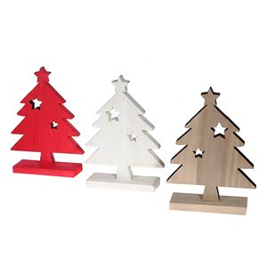 IH Casa Decor Wooden Tree Christmas Decoration - Set of 3