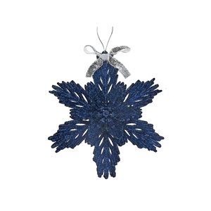 IH Casa Decor Blue Poinsettia Ornament Set - 12-Pack