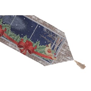 IH Casa Decor Fitted 54-in Tapestry Runner with Cardinal Couple