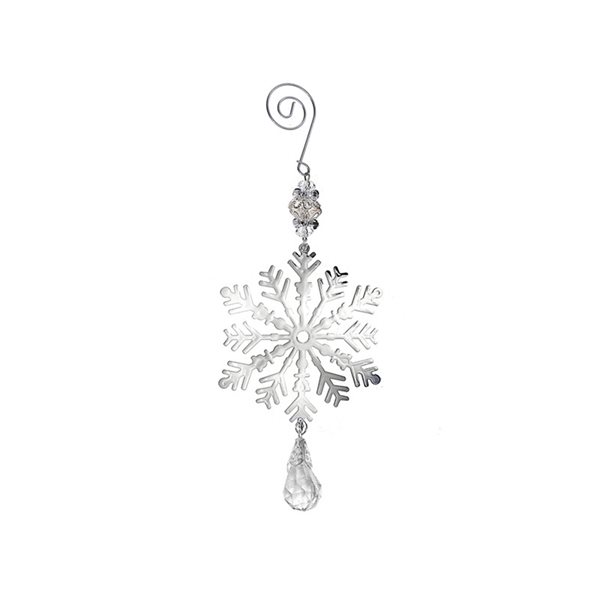 IH Casa Decor Silver Snowflake Ornament Set - 12-Pack